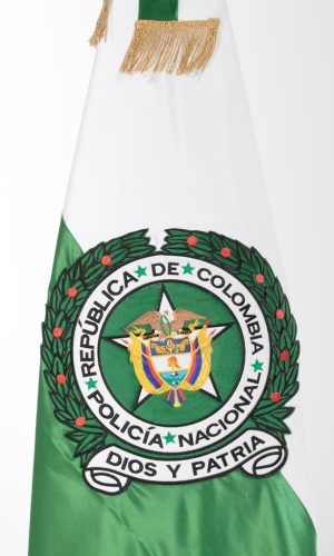 Bandera Policia con escudo